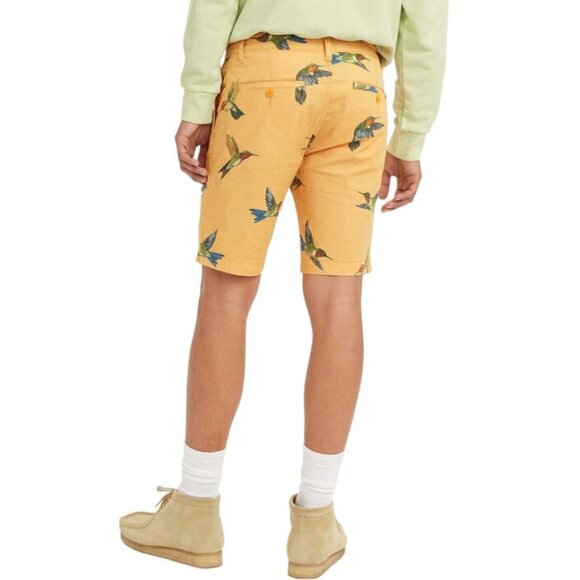 Levi's Xx Chino Taper II Yellow Hummingbird Pattern Shorts Men's Size 31 x 9.5 - Picture 3 of 9